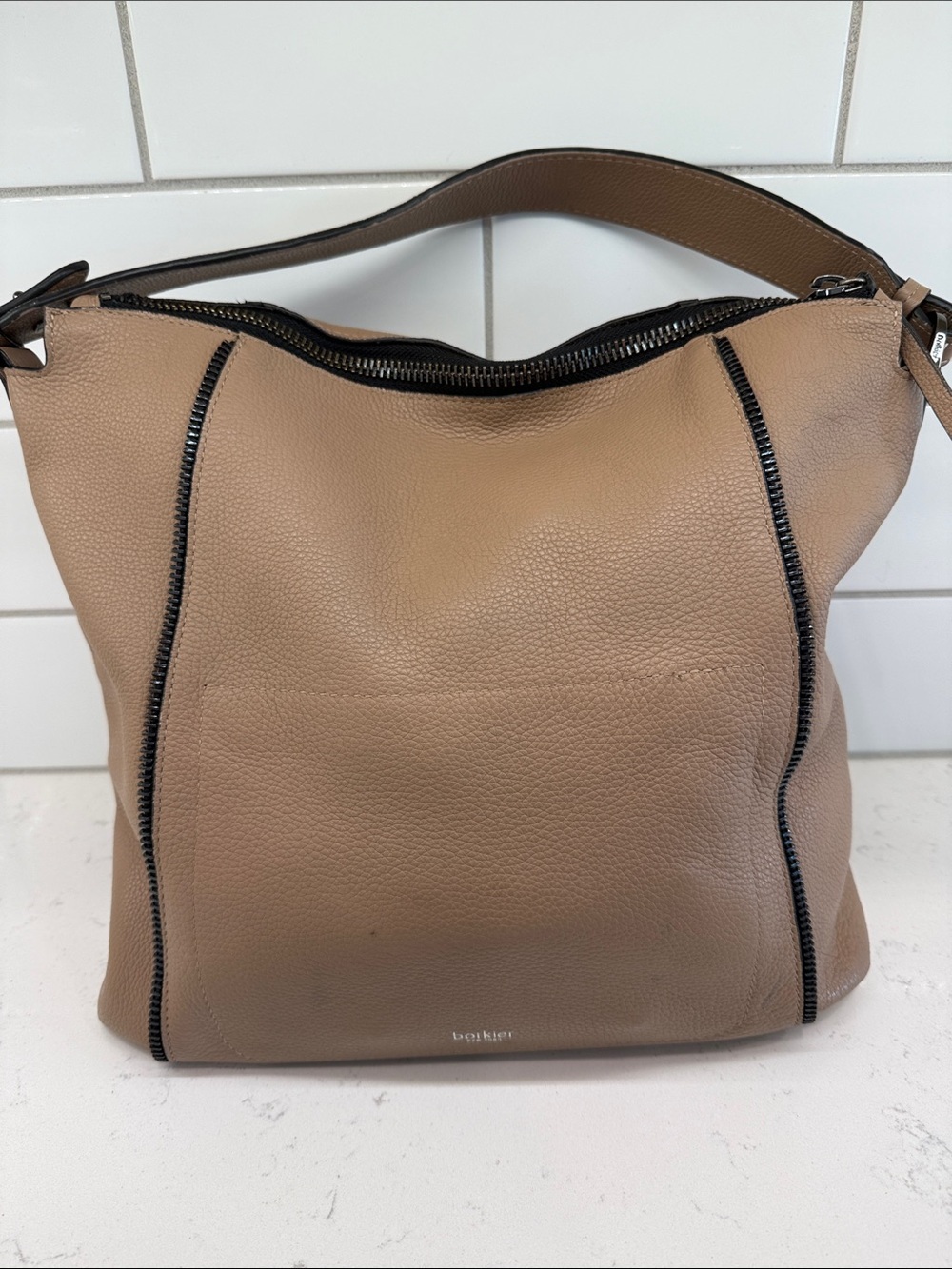 Botkier Women's Taupe Leather Hobo Bag by